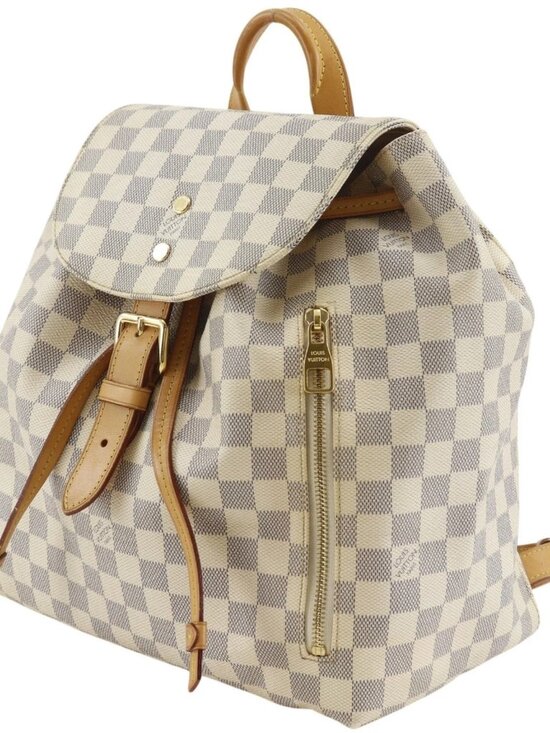 LOUIS VUITTON Speron Backpack Daypack N41578 White Damier Azur Canvas Women main image 11